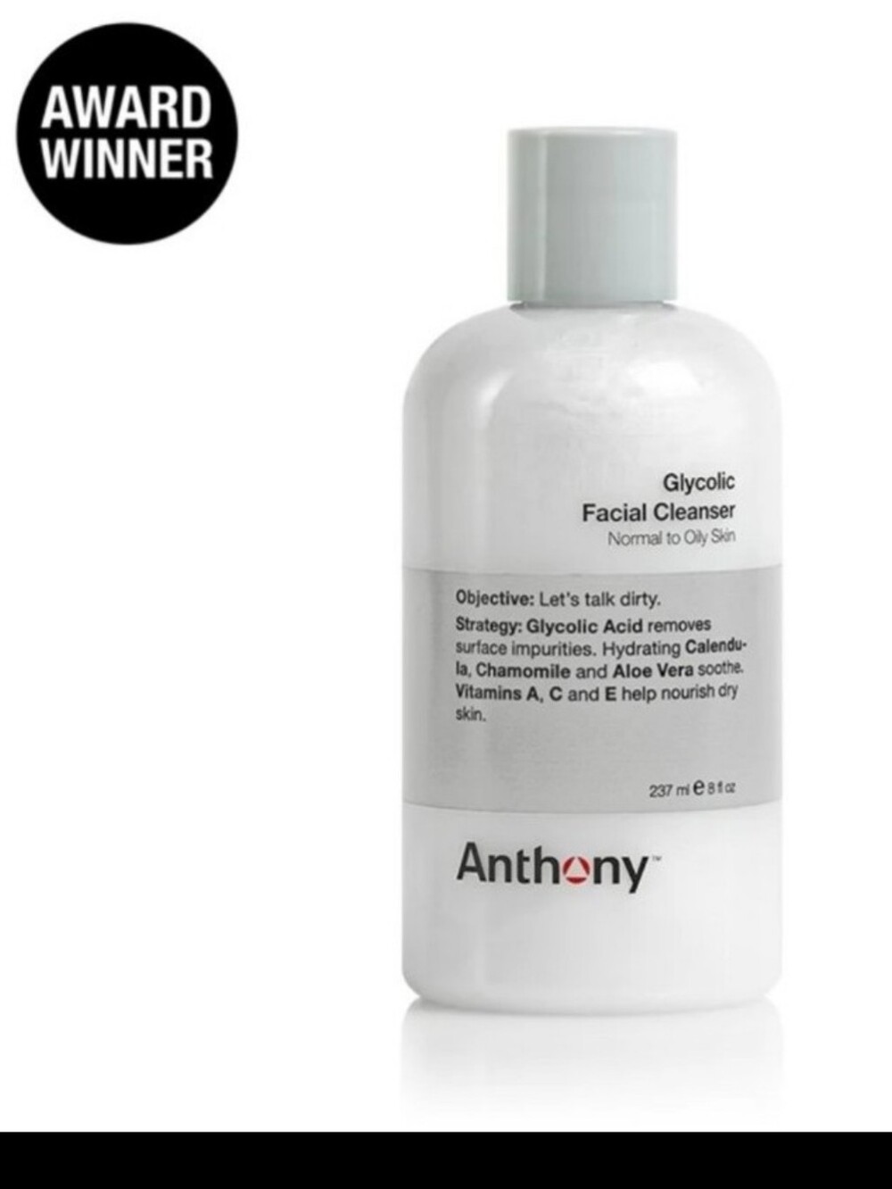 Glycolic Facial Cleanser Face Wash Cruelty Free Skincare Anthony Skin New 4 oz